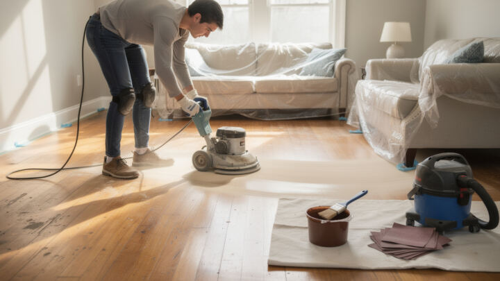 learn step-by-step how to refinish old hardwood floors at home with our easy guide, including tips on sanding, staining, and sealing for a beautiful, lasting finish.